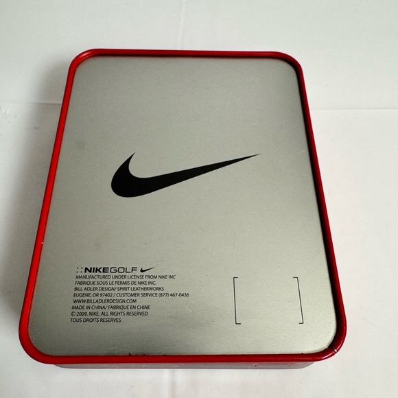 Nike Black Leather Wallet with White Swoosh - Picture 3 of 3